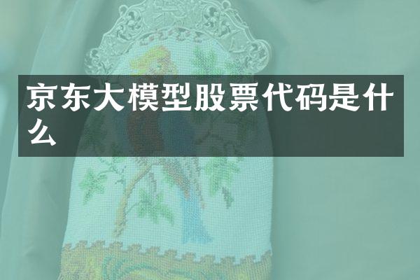 京东大模型股票代码是什么