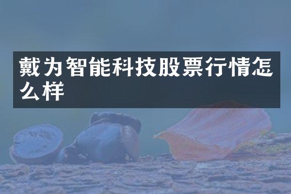 戴为智能科技股票行情怎么样