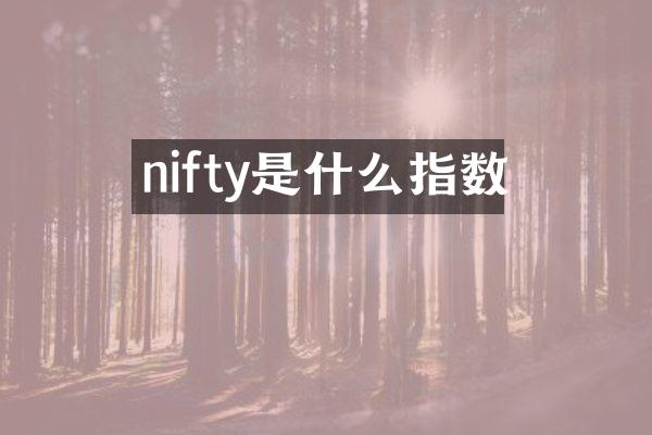 nifty是什么指数