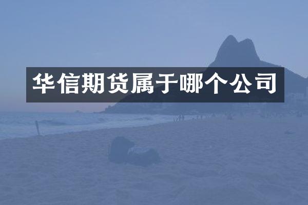 华信期货属于哪个公司
