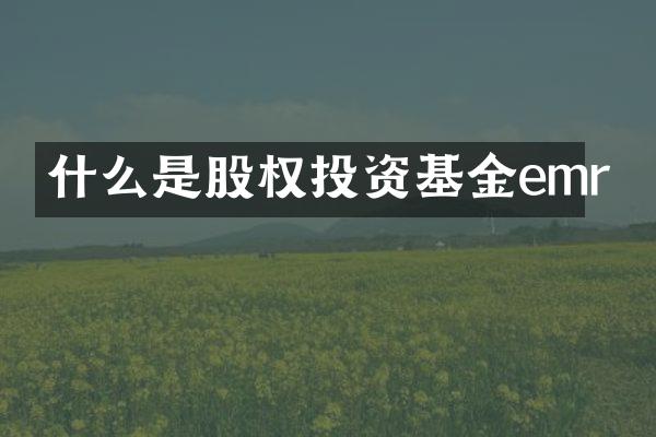 什么是股权投资基金emr