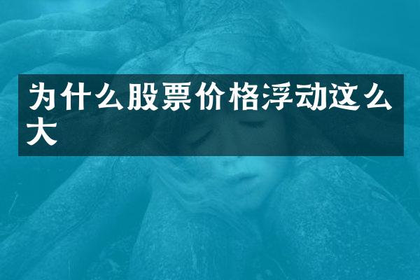 为什么股票价格浮动这么大