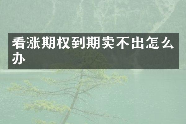 看涨期权到期卖不出怎么办