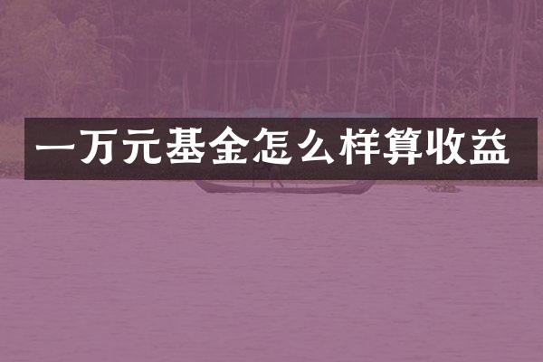 一万元基金怎么样算收益