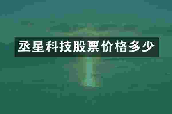 丞星科技股票价格多少