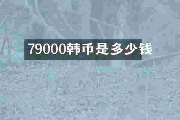 79000韩币是多少钱