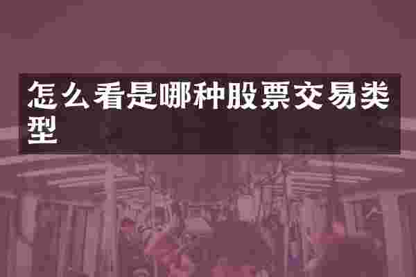 怎么看是哪种股票交易类型