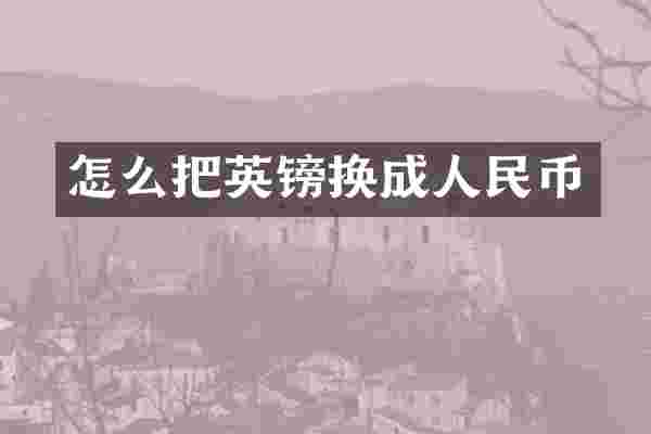 怎么把英镑换成人民币