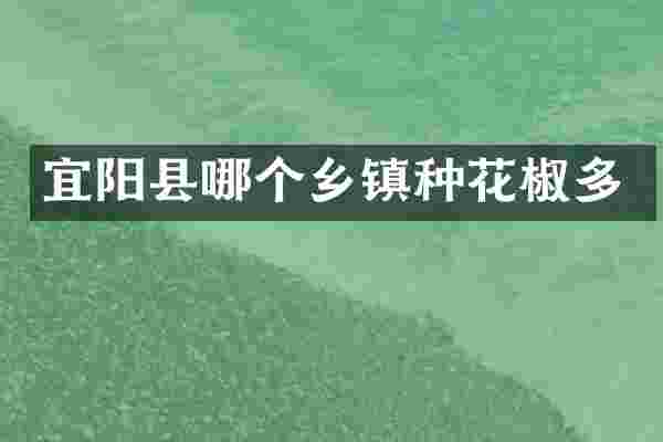 宜阳县哪个乡镇种花椒多