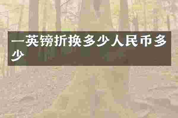 一英镑折换多少人民币多少