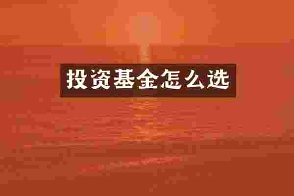 投资基金怎么选
