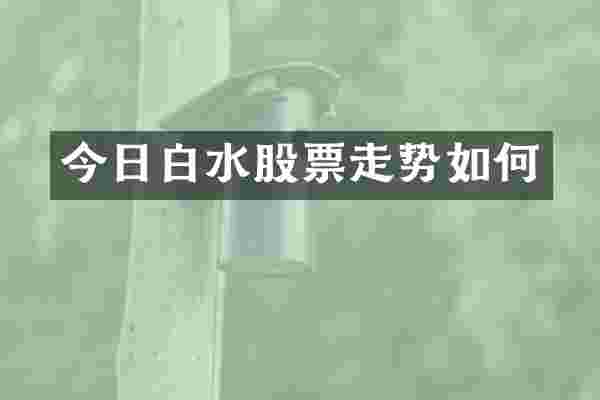 今日白水股票走势如何