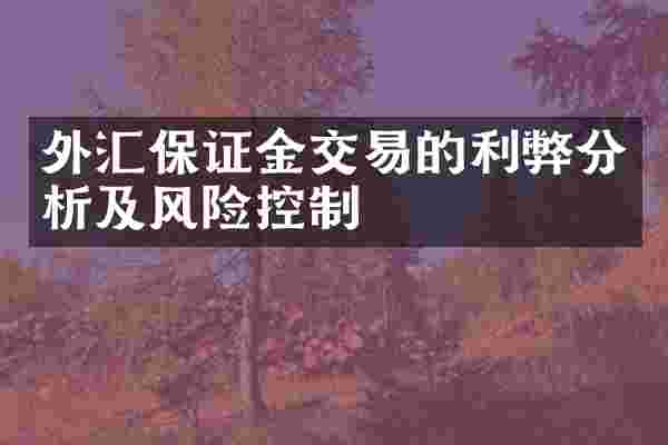 外汇保证金交易的利弊分析及风险控制