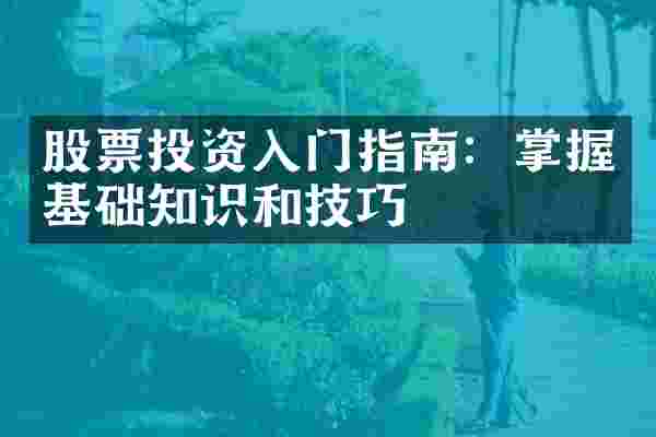 股票投资入门指南：掌握基础知识和技巧