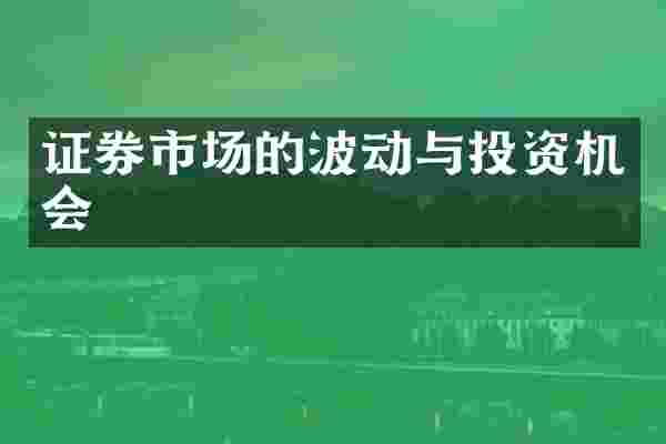 证券市场的波动与投资机会