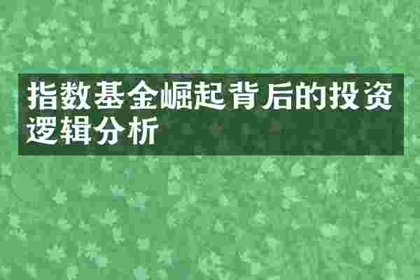 指数基金崛起背后的投资逻辑分析