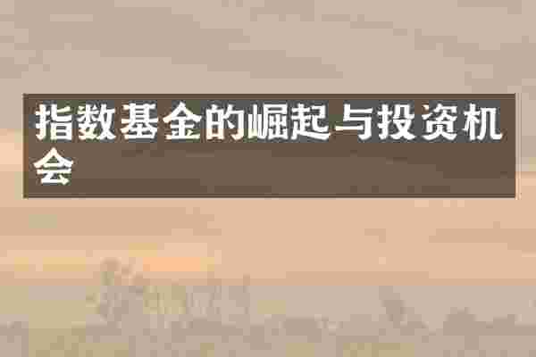 指数基金的崛起与投资机会