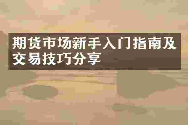 期货市场新手入门指南及交易技巧分享
