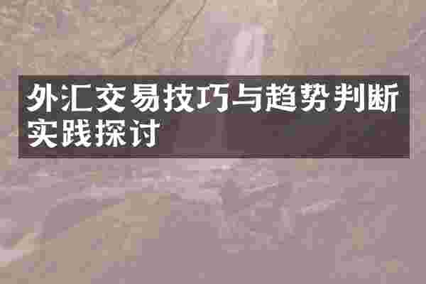外汇交易技巧与趋势判断实践探讨
