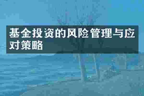 基金投资的风险管理与应对策略
