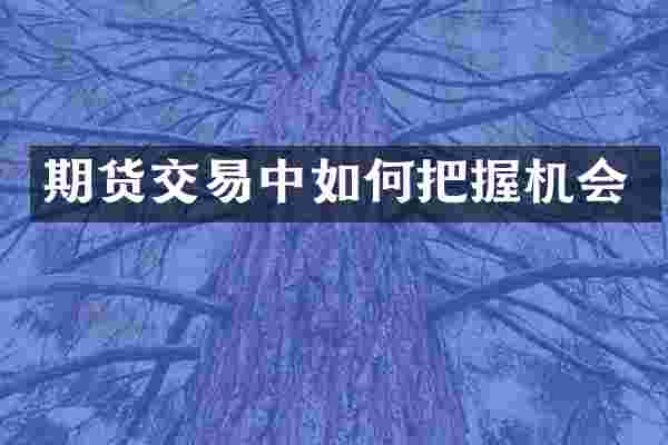 期货交易中如何把握机会