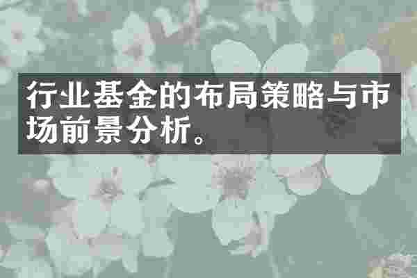 行业基金的布局策略与市场前景分析。