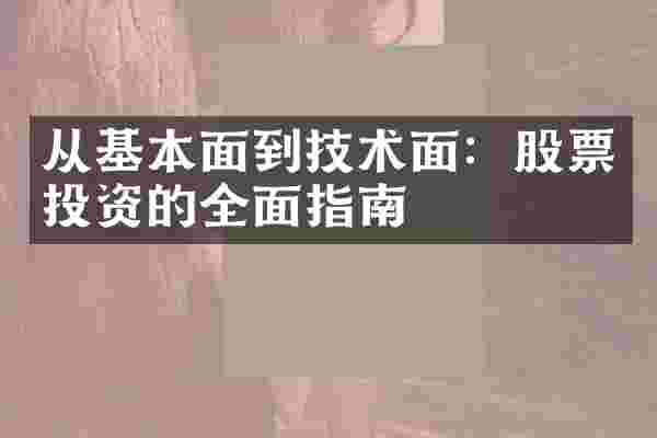从基本面到技术面：股票投资的全面指南