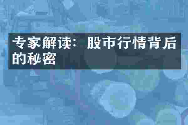 专家解读：股市行情背后的秘密