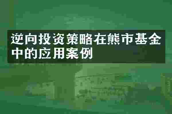 逆向投资策略在熊市基金中的应用案例