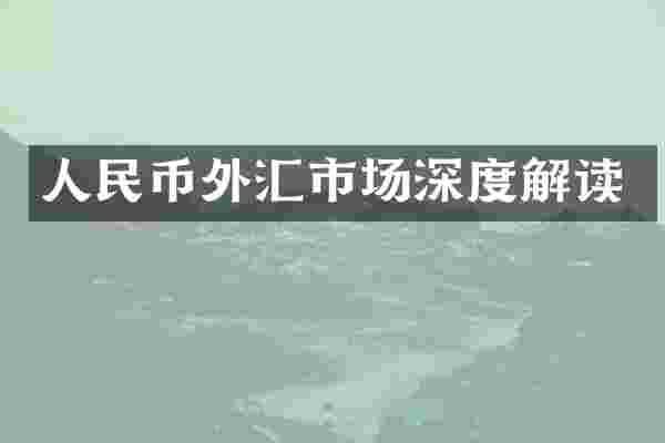 人民币外汇市场深度解读