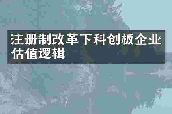注册制改革下科创板企业估值逻辑