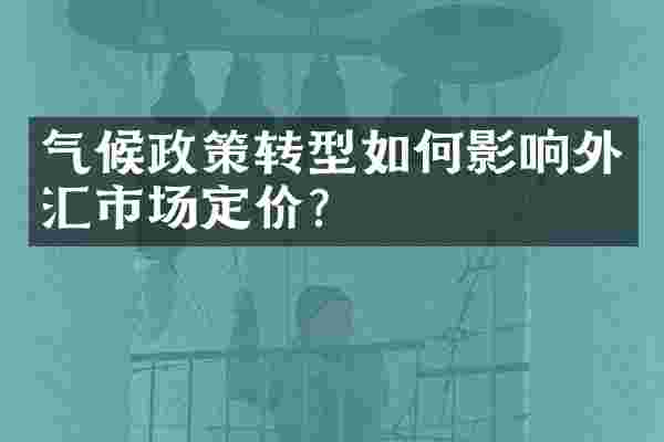 气候政策转型如何影响外汇市场定价？