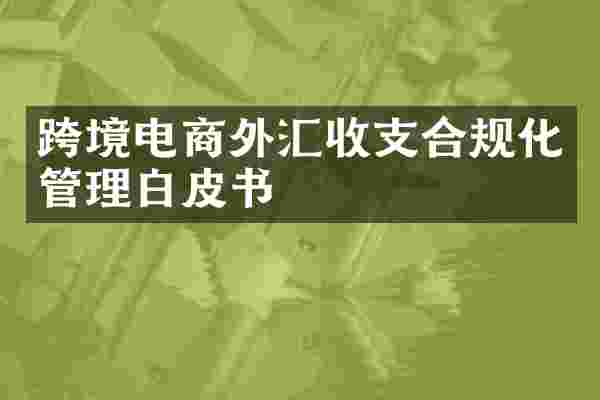 跨境电商外汇收支合规化管理白皮书