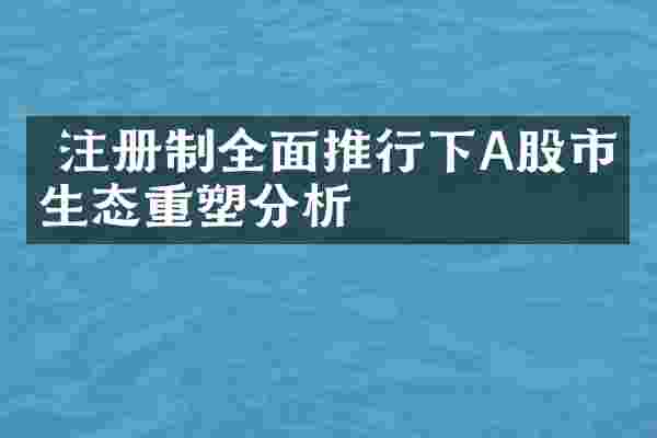  注册制全面推行下A股市场生态重塑分析