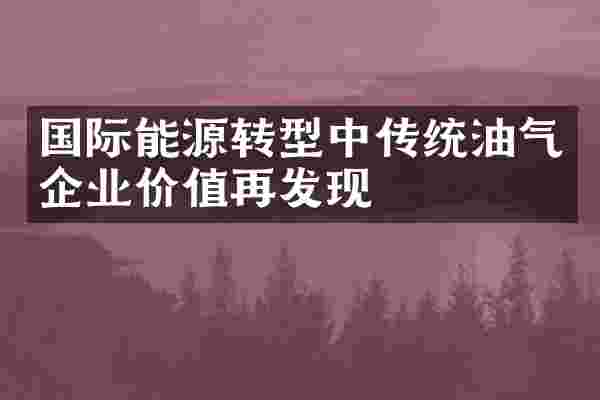 国际能源转型中传统油气企业价值再发现
